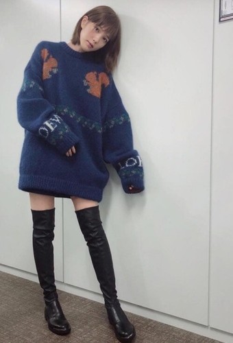 LOEWE Maglione Maglia Maglione Vestito S Navy Logo Scoiattolo