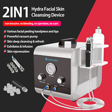 2 in1 Hydra Dermabrasion Deep Cleansing Water Skin Peeling Facial Spa Machine