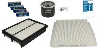 4 BOSCH Zündkerzen + Filtersatz für HYUNDAI TUCSON KIA SPORTAGE - Bild 1 von 4