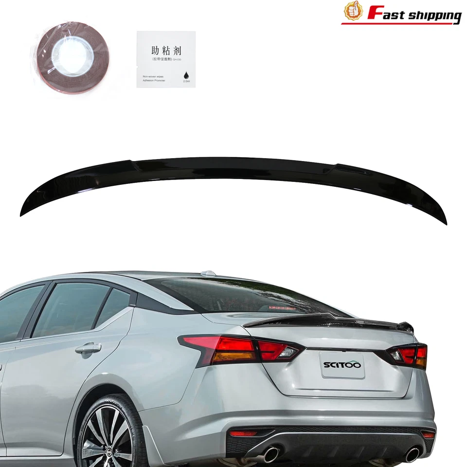 ALERÓN TAPA MALETERO NEGRO BRILLANTE PINTADO ESTILO V NISSAN ALTIMA JDM 2019-2025 Foto 1 de 4