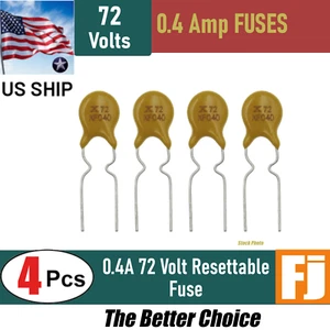 4 PIEZAS .4A 400MA PTC 72V AUTO RESTABLECIMIENTO POLIFUSIBLE FUSIBLE REAJUSTABLE Envío EE. UU. - Imagen 1 de 2