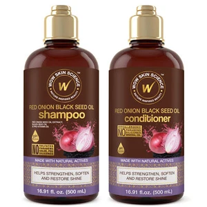 WOW Skin Science Red Onion Black Seed Shampoo & Conditioner Duo 16.9 oz - Picture 1 of 4