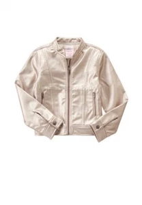 NWT Gymboree WILDFLOWER WEEKEND Big Girls Silvery Rose Moto Jacket Small (5-6) - Picture 1 of 1