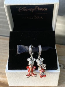 Pandora Lunar New Year 2020 Mickey & Minnie Mouse Charms With Box - Picture 1 of 11