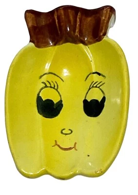 "Portacuchara antropomórfica vintage Happy Bunch of Bananas 3,5"" hecho en Japón" Foto 1 de 2