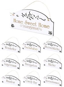 Schild Türschild BACKSTUBE KÜCHE SPEISEKAMMER HOME WEINKELLER Holzschild 22x10cm - Bild 1 von 12
