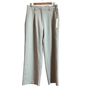 NICOLE MILLER MID RISE WIDE LEG CAREER DRESS PANT WOMEN Sz 10 SAGE GREEN NEW - Picture 1 of 7