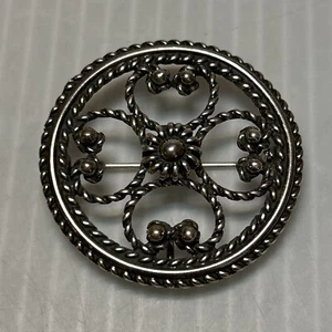 Nachlass Vintage 880er Silber Norweger Norwegen Anstecknadel Brosche Anhänger, Wikinger Ethno - Bild 1 von 9