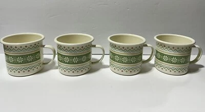 Canecas de metal esmaltadas Spoonful of Comfort Company Fair Isle doze onças (conjunto de 4) - Imagem 1 de 4