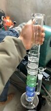 RORA 16.5" Honeycomb Tube Glass Bongs Heavy Smoking Water Pipes Perc Bongs W/ICE