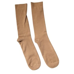 DOLCE & GABBANA Socks Brown Solid Cotton Mid Calf Men Accessory s. Tag L 120usd - Picture 1 of 3