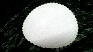 Scalloped Edge White Round Coasters 3-1/4" 👀 GR8 BUY. YOU PICK QUANTITY 😁 - Picture 1 of 18