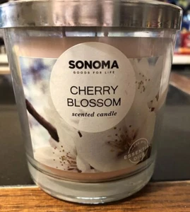 Sonoma 3-Wick Scented Candle “Cherry Blossom” 14oz. Glass Jar - Picture 1 of 5