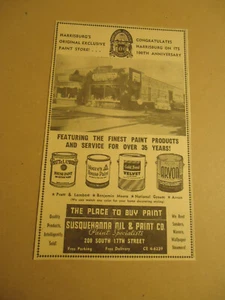Pratt & Lambert Moore's Gold Bond Arvon Gemälde HARRISBURG PA 1960 Zeitungsanzeige - Bild 1 von 1