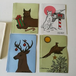 Vintage Animal Friends Seasons Greetings Card Lot of 492 w/ Envelopes Cats Dogs - Picture 1 of 6