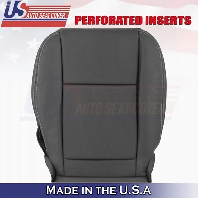 Cubierta de asiento de cuero inferior del lado del conductor delantero negra para Dodge Charger 2014 2015 Foto 1 de 4