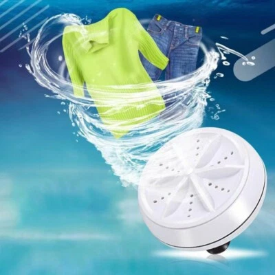 Travel Mini Portable Washing Machine Ultrasonic Turbine USB Laundry Washer USA - Image 1 of 4