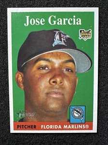 Tarjeta de novato Joseph Garcia #464 2007 Topps Heritage impresión corta SP Florida Marlins - Imagen 1 de 2