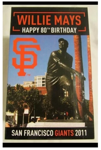 RARE SGA San Francisco Giants 2011 Willie Mays 80th Birthday Statue Bobblehead Cover