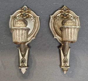 Pair Of Vintage Art Deco 1920’s RIDDLE Co. Wall Sconces 53J - Picture 1 of 18