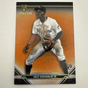 2021 Topps Jazz Chisholm Jr. Triple Threads Baseball Amber Parallel #22 /199 - Picture 1 of 3