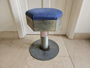 Industrial Metal Stool Styled as Bolt Screw Washer  for Garage Workshop - Picture 1 of 12