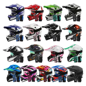 DOT Youth Kids Motocross Helmet Child Full Face Street Dirt Bike ATV Off-Road US - Picture 1 of 34