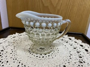 Moonstone Hobnail Creamer Depression Glass ~ Anchor Hocking ~ Vintage - 1940's - Picture 1 of 7