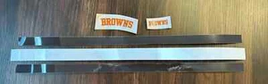 Browns Schutt Full Size Football Helmet 2.5" Decal Stripe Bumper Set - Picture 1 of 3