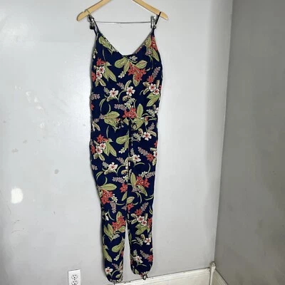 Комбинезон Polo Ralph Lauren темно-синий с ремешками полинезийский ботанический принт размер маленький - Изображение 1 из 4