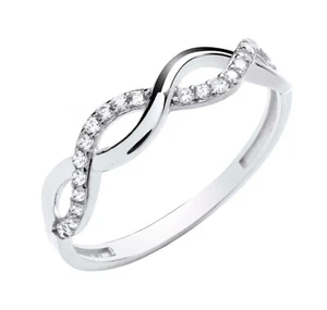 9ct White Gold 0.15ct Simulated Diamond Eternity Ring size J to S - Picture 1 of 6