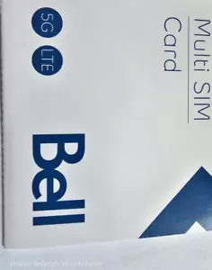 ❤️🔥BELL 5G LTE TRIPLE CUT NANO/MICRO/ STANDARD CANADA PRÉPAYÉ/POSTPAYÉ - Photo 1 sur 5