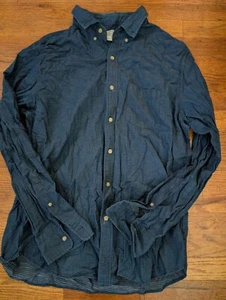 Jcrew Men Blue Dot  Shirt  Size Large  - Picture 1 of 8