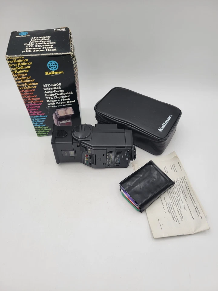 VTG New Kalimar Camera Bounce Flash AFZ 6000 Auto Focus TTL Thyristor Canon EOS - Image 1 of 4