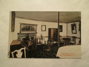 Mt Vernon Virginia Mansion Pennsylvania Room Postcard - Picture 1 of 2
