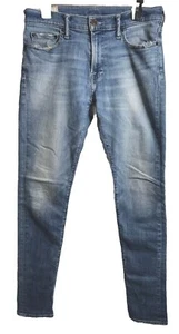 Pantalones de mezclilla Abercrombie Fitch para hombre 31x32 azul desgastado súper ajustados - Imagen 1 de 3