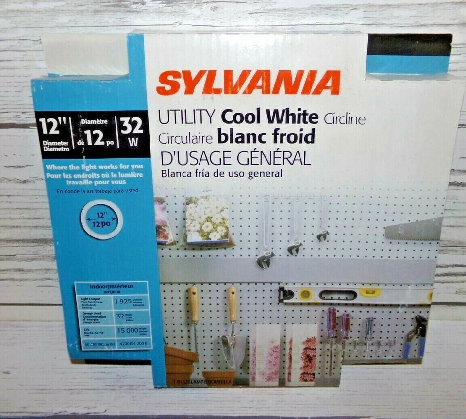 2- Sylvania FC12T9/CW Cool White Fluorescent 32 Watt T9 Circline Lamp Light Bulb - Image 1 of 2