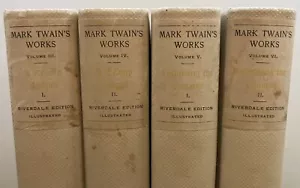 Mark Twain Riverdale Edition Volumes 3,4,5, 6 - RARE! 1901 Ltd. Edition #380/625 - Imagen 1 de 23