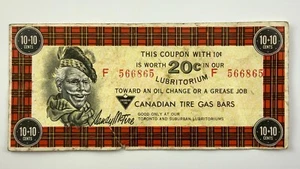 Canadian Tire Banknote 20 Cents Lubritorium Free Membership Large Seal CC310 - Picture 1 of 11