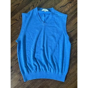 Fairway & Greene Herren italienische Merinowolle blau Golf Pullover Weste - XL - Bild 1 von 4