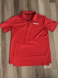 New England Patriots Nike Dri-Fit Polo NFL On Field Equipment Red Men’s Large - Picture 1 of 10