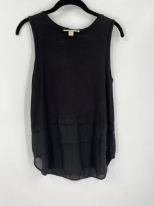 Michael Kors Bluse schwarz ärmellos Lagenlook Saum Gr. M - Bild 1 von 3