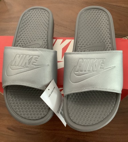 Nike Benassi JDI Ultra BP sandalo donna slide spiaggia casual slide metallo taglia 11