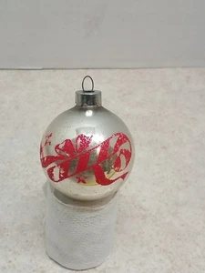 VTG Candy Canes Stenciled Christmas Ornament Bows and Stars 2" - Picture 1 of 5