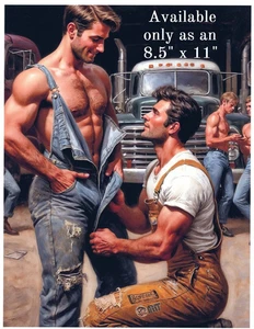 Hübsche Beefcake Männer von gestern 8,5x11 Fantasy Foto Foto Reprint 57 - Bild 1 von 1