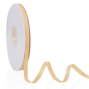 Gold Double Faced Grosgrain Ribbon 1/4 Inch x 50 Yards for Gift Wrapping - Picture 1 of 7