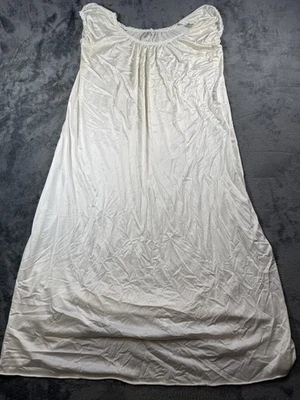 Camisón vintage Miss Elaine para mujer grande perla ribete de encaje transparente nailon antrón Foto 1 de 4