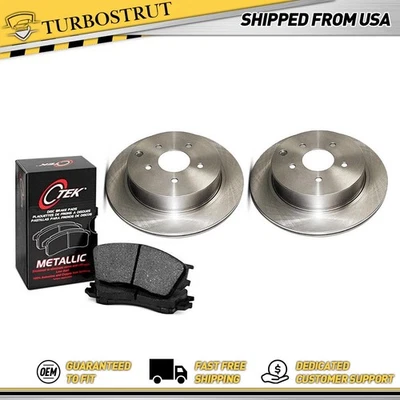 OE Rear Centric New Brake Pads and Rotors Kit For 2006 2007 Mercedes-Benz C350 - Image 1 of 4