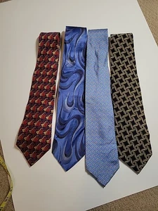 4 Seidenkrawatten Herren Valentino Lanvin D&G Thiesfeld - Bild 1 von 10