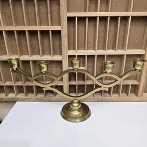 Beautiful Solid Brass Candleabra Candlestick Holder MCM Style - Picture 1 of 6